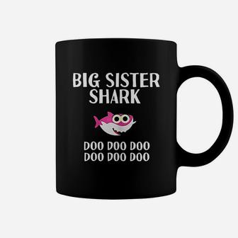 Big Sister Shark Doo Doo Gift Matching Sisters Big Little Coffee Mug - Seseable