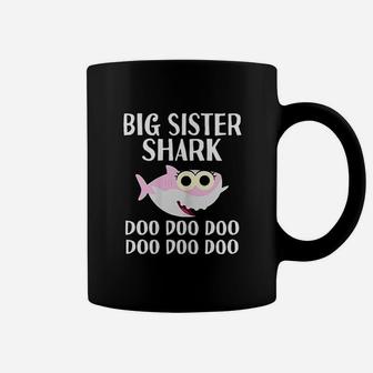 Big Sister Shark Doo Doo Sisters Gifts For Girls Coffee Mug - Seseable