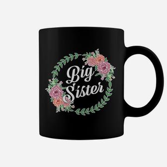 Big Sister With Flower Circle Youth Coffee Mug - Seseable