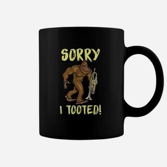 Bigfoot Funny Trumpet Marching Band Gift Idea Coffee Mug - Seseable