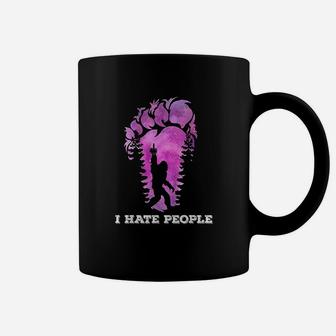 Bigfoot Middle Finger I Hate People Abduction Sasquatch Coffee Mug - Seseable