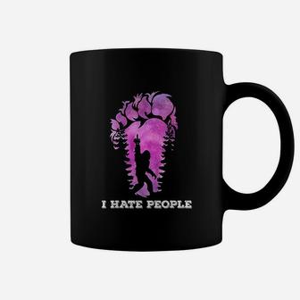 Bigfoot Middle Finger I Hate People Abduction Sasquatch Coffee Mug - Seseable