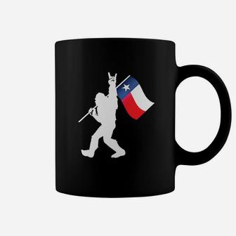 Bigfoot Rock And Roll Texas Flag Shirt Coffee Mug - Seseable
