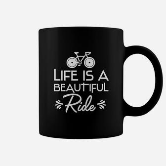 Biker Cycling Life Is A Beautiful Ride Bicycle Coffee Mug - Seseable