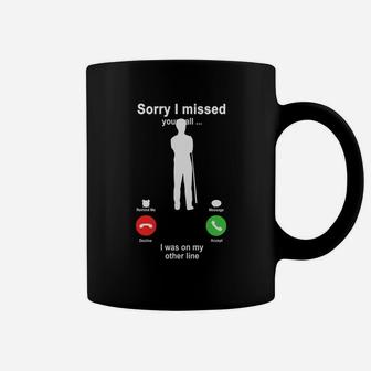 Billiards Sorry I Missed Your Call I Was On My Other Line Funny Sport Lovers Coffee Mug - Seseable