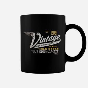 Birthday Gift Vintage 1981 Aged To Perfection Vintage Racing Coffee Mug - Seseable