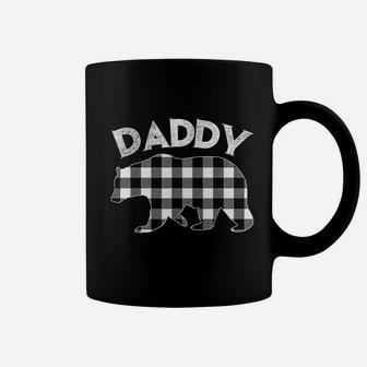 Black And White Buffalo Plaid Daddy Bear Christmas Pajama Coffee Mug - Seseable