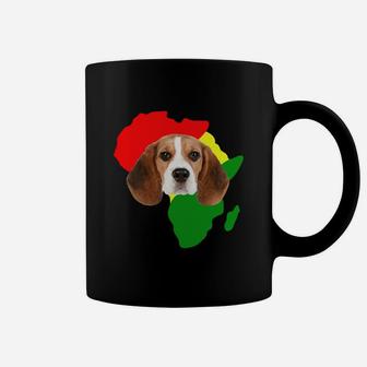 Black History Month African Map Beagle Gift For Pet Lovers Proud Black Coffee Mug - Seseable