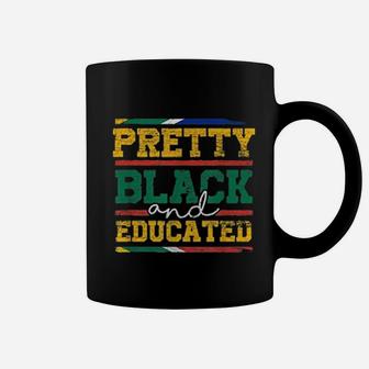 Black History Month Pretty Black And Educated Coffee Mug - Seseable