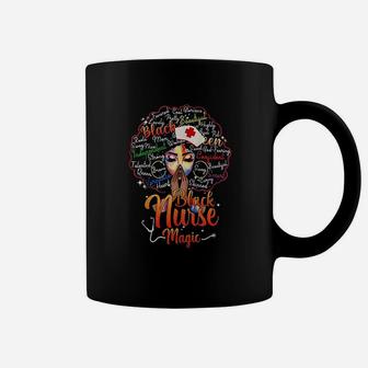Black Nurse Afro Magic Melanin Black Coffee Mug - Seseable