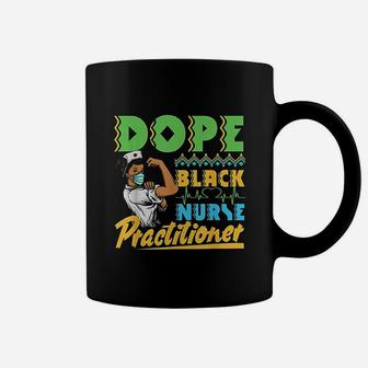Black Nurse Rn Practitioner Afrocentric Pride Nursing Coffee Mug - Seseable