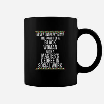 Black Queen Social Work Masters Graduation Coffee Mug - Seseable