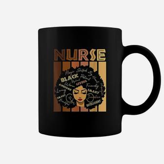 Black Strong Nurse Afro Love Melanin African American Coffee Mug - Seseable