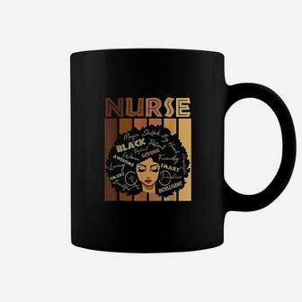Black Strong Nurse Afro Love Melanin African American Women Coffee Mug - Seseable