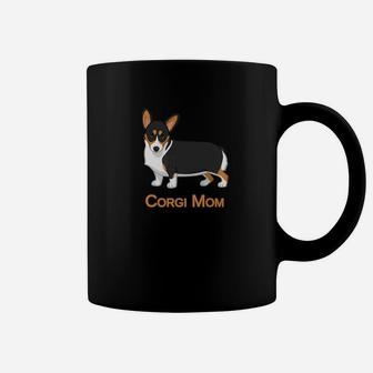 Black Tricolor Cute Pembroke Corgi Mom Dog Lover Coffee Mug - Seseable