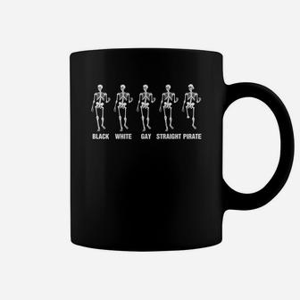 Black White Gay Straight Pirate Human Lgbt Shirt Pride Gift Coffee Mug - Seseable