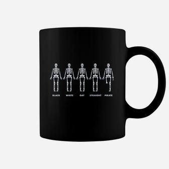 Black White Gay Straight Pirate Lgbt Lesbian Lives Matter Pride Flag Funny Saying Message Graphic Coffee Mug - Seseable