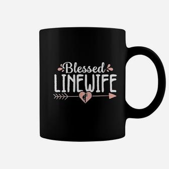 Blessed Line Wife Cute Electrical Lineman Proud Gift Women Coffee Mug - Seseable