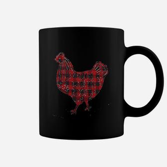 Blessed Mama Mama Rules The Roost Letter Print Plaid Chicken Mom Life Coffee Mug - Seseable