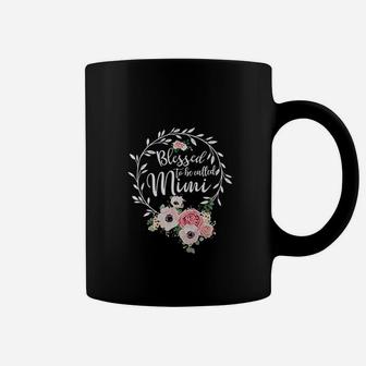 Blessed Mimi For Women Floral Grandma Blessed To Be Called Mimi Coffee Mug - Seseable