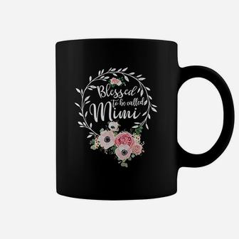 Blessed Mimi For Women Floral Grandma Blessed To Be Called Mimi Coffee Mug - Seseable