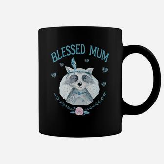 Blessed Mum Fun Raccoon Gift Idea Cute Mum Gifts Coffee Mug - Seseable