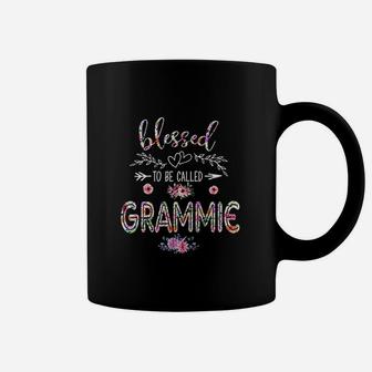 Blessed To Be Called Mom And Grammie Flower Lovers Grammie Coffee Mug - Seseable