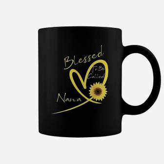 Blessed To Be Called Nana Sunflower Heart Coffee Mug - Seseable