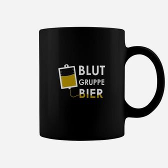Blutgruppe Bier Herren Tassen, Schwarz, Lustiges Party-Tassen - Seseable