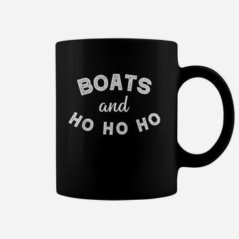 Boats And Ho Ho Hoes Funny Cool Santa Christmas Boating Coffee Mug - Seseable