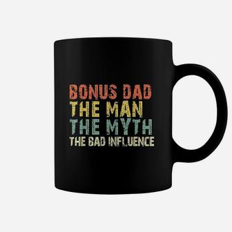 Bonus Dad The Man Myth Bad Influence Vintage Gift Coffee Mug - Seseable