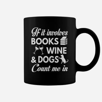 Books Wine Dogs Coffee Mug - Seseable