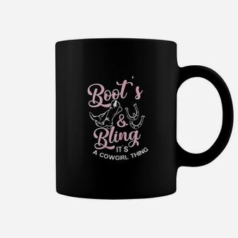 Boots And Bling Its A Cowgirl Thing Western Coffee Mug - Seseable