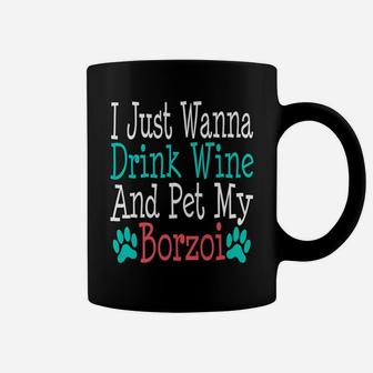 Borzoi Dog Mom Dad Funny Wine Lover Gift Coffee Mug - Seseable