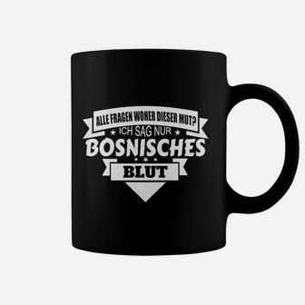 Bosnisches Blut Tassen in Schwarz, Stolzes Bosnien-Design Tee - Seseable