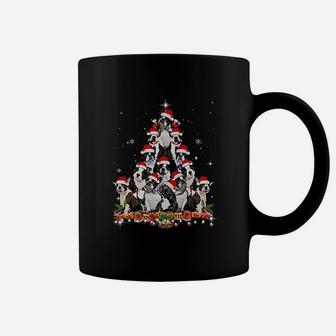 Boston Terrier Christmas Tree Dog Santa Xmas Funny Pajamas Coffee Mug - Seseable
