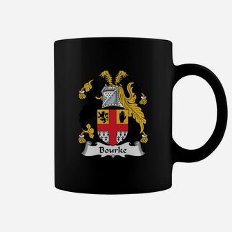 Bourke Coat Of Arms Irish Family Crests Coffee Mug - Seseable