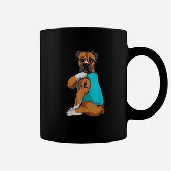 Boxer I Love Mom Tattoo Dog Mom Gifts Coffee Mug - Seseable