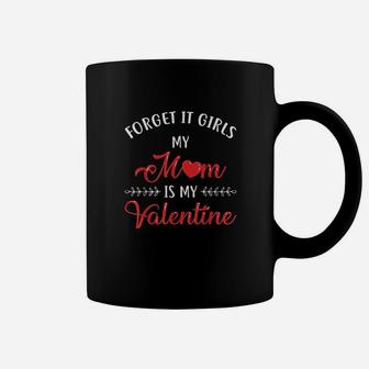 Boys Valentines Day Mom Is My Valentine Men Kids Funny Coffee Mug - Seseable