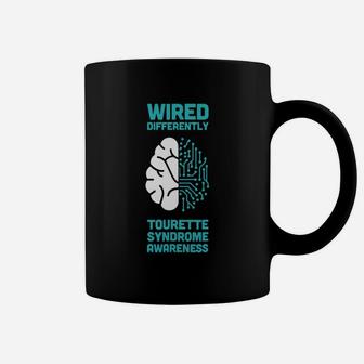 Brain Wired Differently Tourette Syndrome Awareness T-shirt Coffee Mug - Seseable