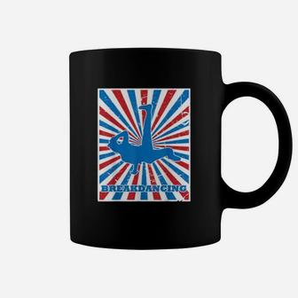 Breakdancing Usa American Flag Vintage Coffee Mug - Seseable