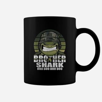 Brother Shark Doo Doo 4th Of July Army Veteran Father Day Coffee Mug - Seseable