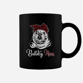 Buffalo Plaid Bulldog Mom Dog Mother Coffee Mug - Seseable