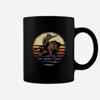 Bull Riding Rodeo Rider Cowboy Western Vintage Retro Gift Coffee Mug - Seseable