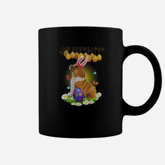 Bulldog Lover Rabbit Ears Egg Funny Easter Gift Coffee Mug - Seseable