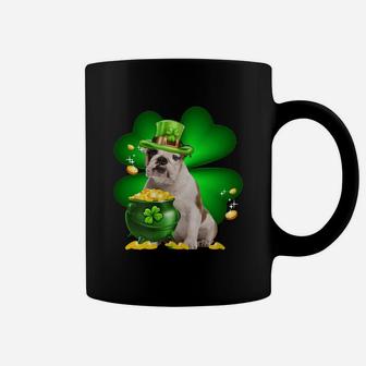 Bulldog Shamrock St Patricks Day Irish Great Dog Lovers Coffee Mug - Seseable