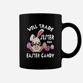 Bunny Eat Chocolate Eggs Will Trade Sister For Easter Candy Coffee Mug - Seseable