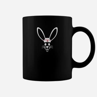 Bunny Face Scrub Hat Cute Easter Day Nurse Rn Gift Coffee Mug