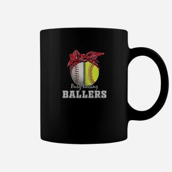Busy Raising Ballers Softball Baseball Baseball Mom Coffee Mug - Seseable