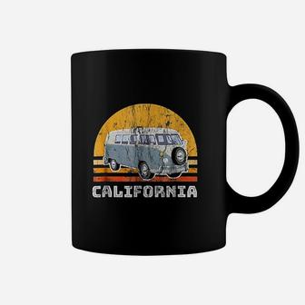 California Vintage Van Road Trip Retro Hippie Coffee Mug - Seseable
